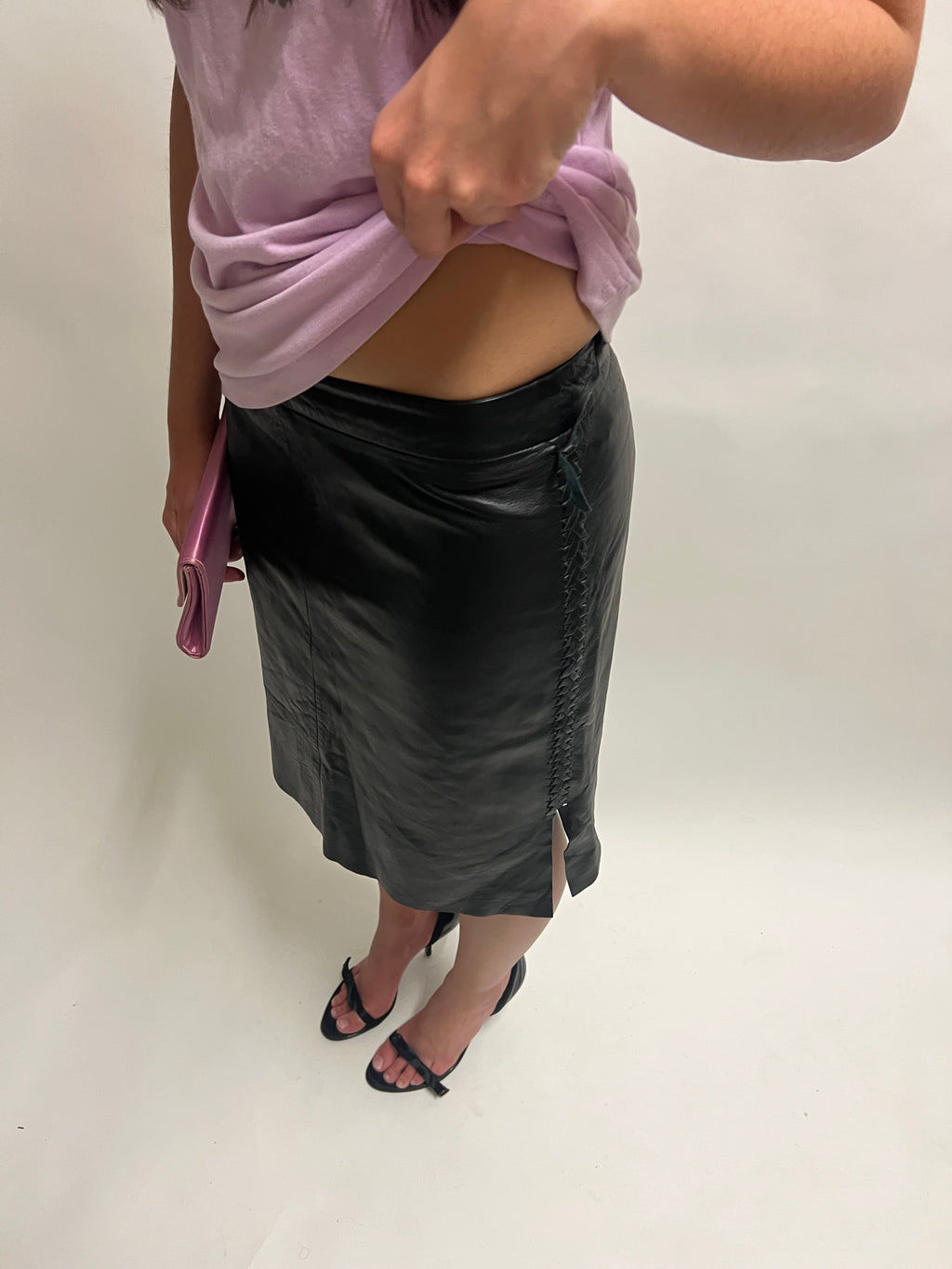 Banana Republic leather skirt