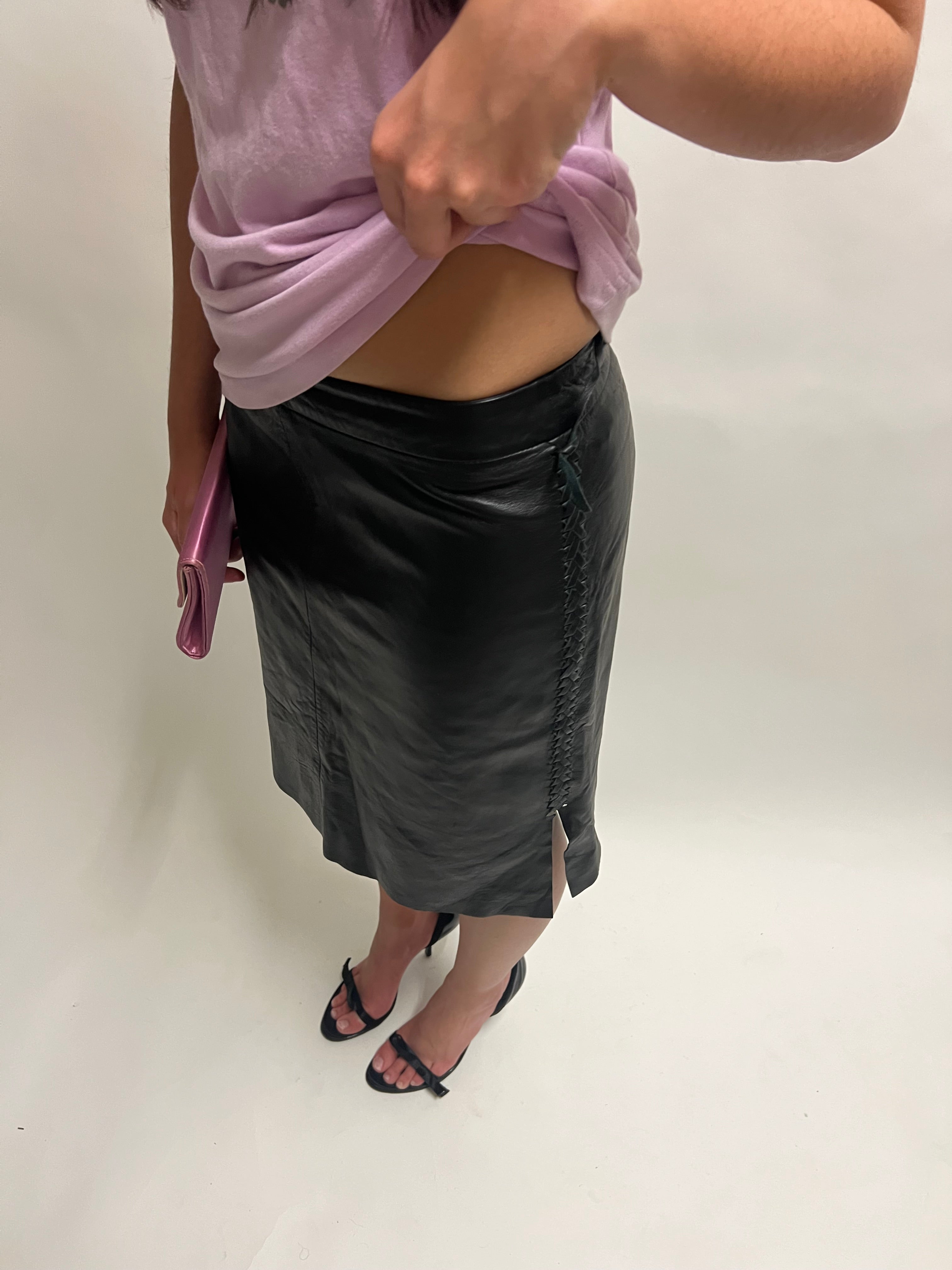 Banana Republic leather skirt